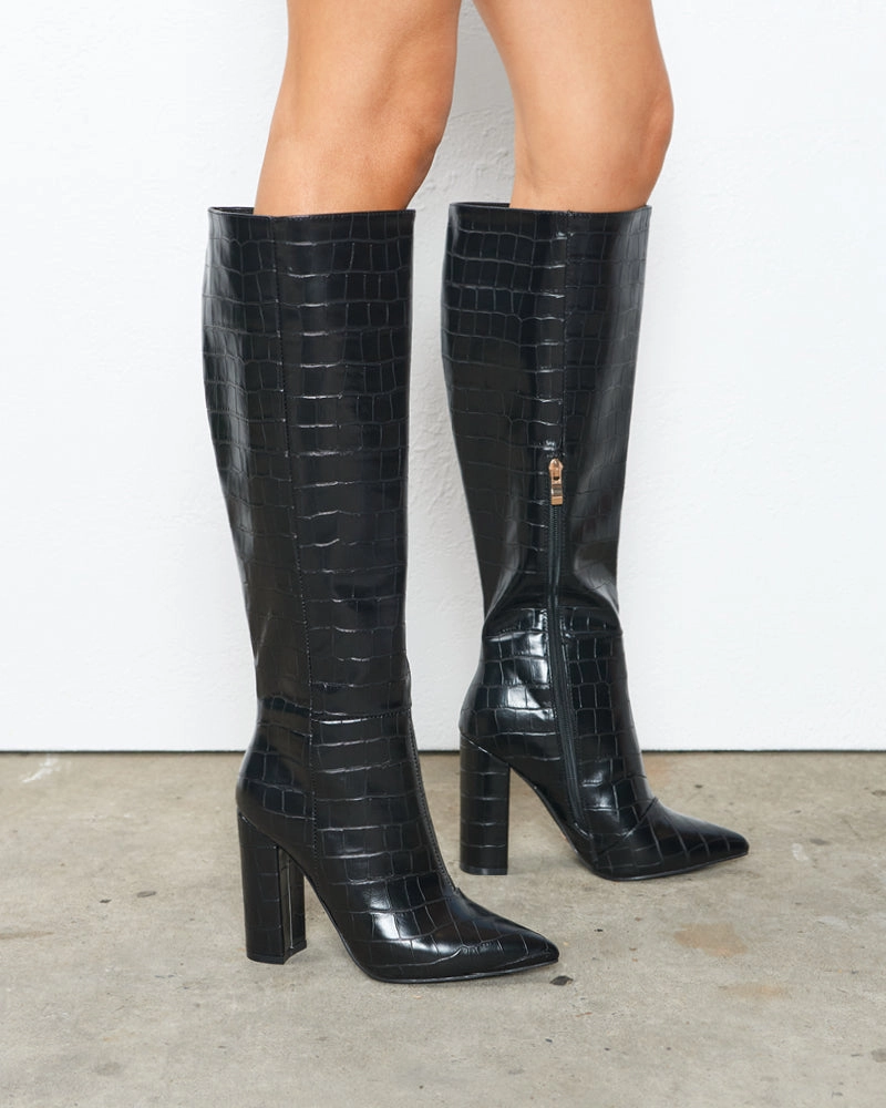 MILLA WIDE FIT - BLACK CROC Protective Design