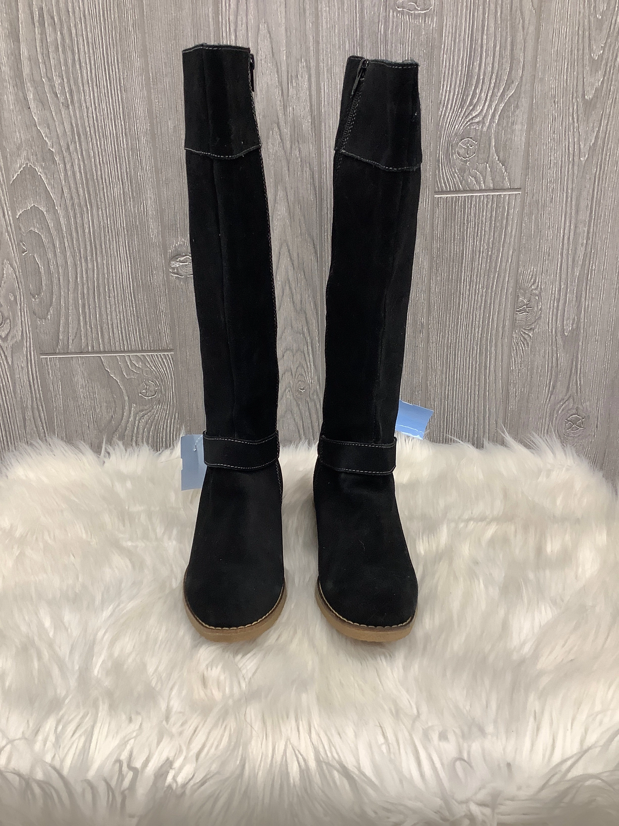 Boots Knee Flats By Clothes Mentor In Black, Size: 8.5 Field Work Skin Hug